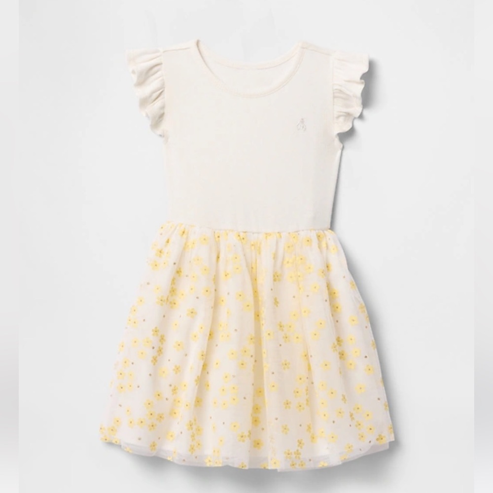 Gap Yellow Flower Tulle Dress Girls Size 2T